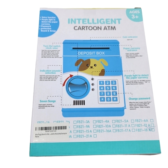 Altoi Kids Intelligent Cartoon ATM Piggy Bank - OS - Picture 4 of 9